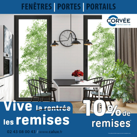 MENUISERIE CORVÉE, Remises de 10% sur vos menuiseries
